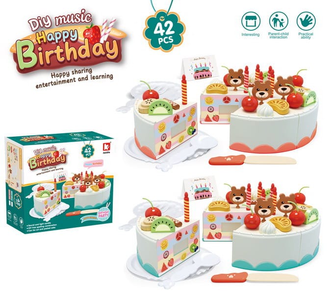 Pretend Birthday Cake Toy Set – Fun Play Food for Kids