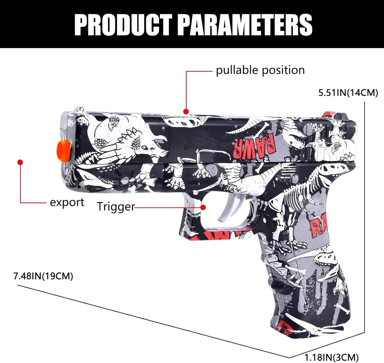 Glock Blaster Gun – Small Orbeez Gel Blaster Graffiti Edition