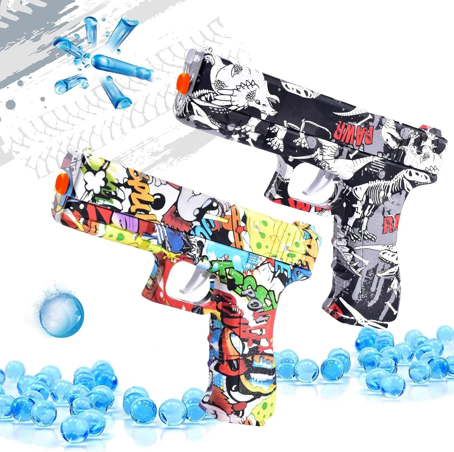 Glock Blaster Gun – Small Orbeez Gel Blaster Graffiti Edition