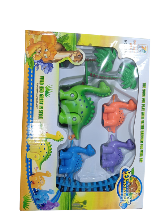 Dinosaur Train Toy for Kids | Electric Sound & Light Dino Train Set