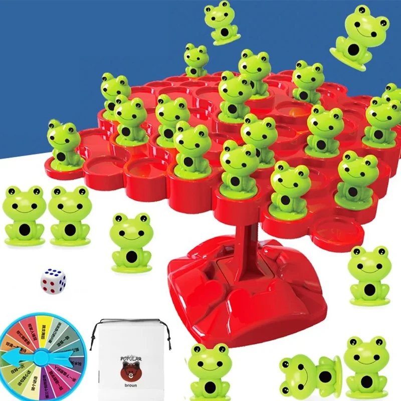 Balanced Tree Frog Game – Montessori Frog Balance Tree Toy for Toddlers & Preschoolers