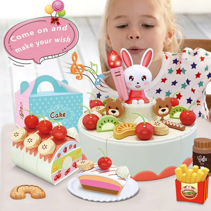 Pretend Birthday Cake Toy Set – Fun Play Food for Kids