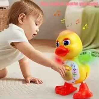Dancing Duck Toy with Music, Sound & Flashing Lights | Real Action Moving Duck for Kids | Funny Dancing Duck Baby Toy
