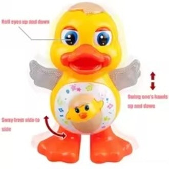 Dancing Duck Toy with Music, Sound & Flashing Lights | Real Action Moving Duck for Kids | Funny Dancing Duck Baby Toy