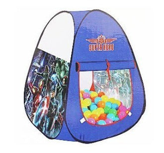 Kids Play Tent House for 2 Children | Ball Pool Tent with 50 Balls | Indoor & Outdoor Fun Playhouse for Boys & Girls