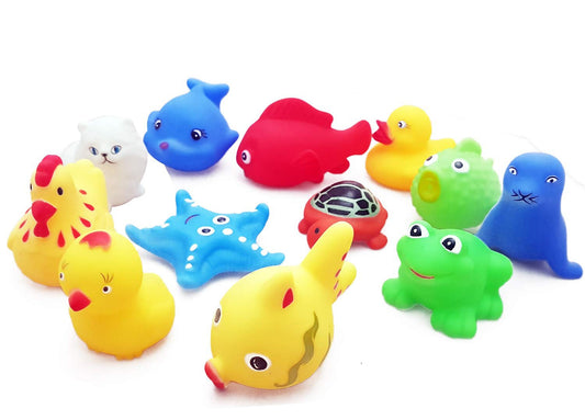 Chu Chu Bath Toys for Baby Non-Toxic Toddler Set Multi Color-6 PCs