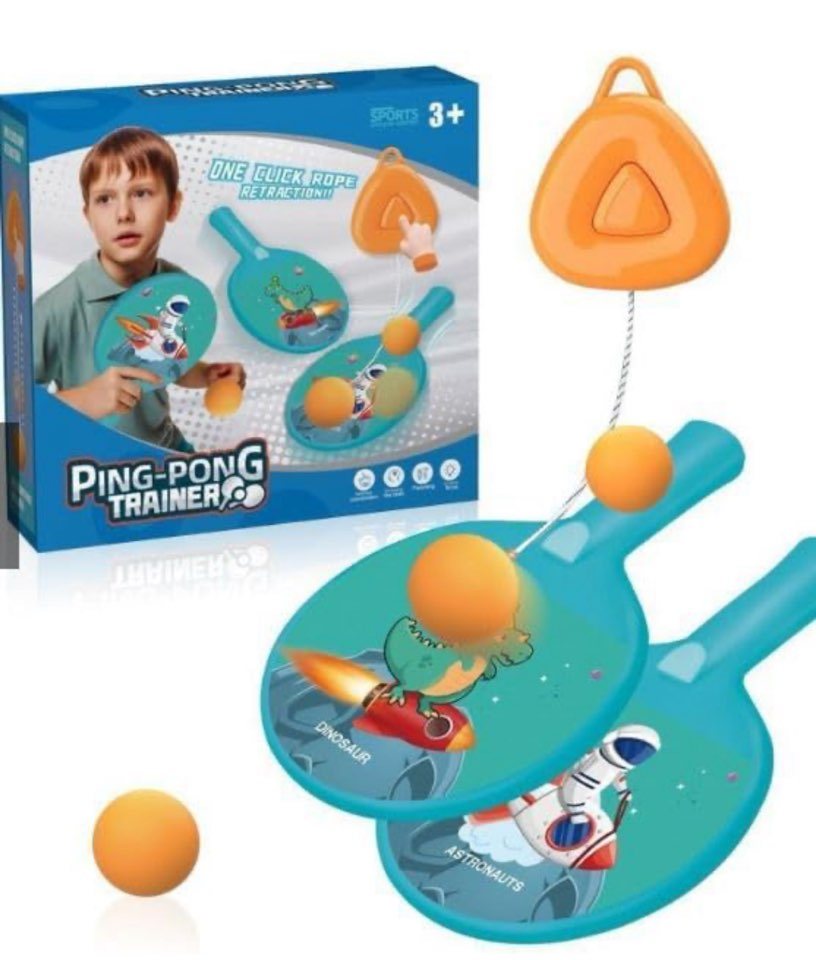 Kids Ping Pong Game Set – Table Tennis Toy with Paddles, Balls & Retractable Net – Indoor & Outdoor Play