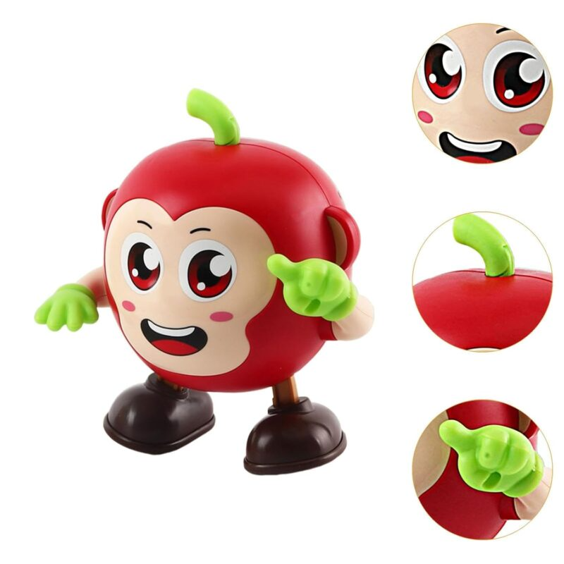 Dancing Apple Monkey Toy with Music & Flashing Lights | Interactive Musical Monkey Toy for Kids – Fun Dancing Toy Gift