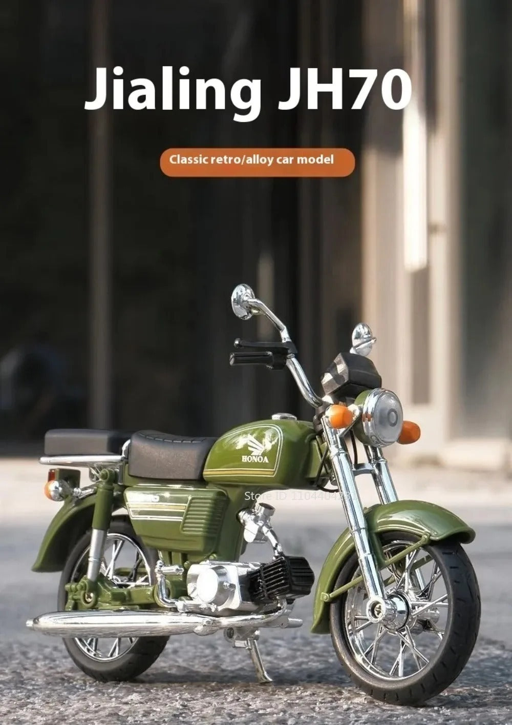 1:12 Diecast Honda CD 70 Bike Model – Metal Motorcycle Toy