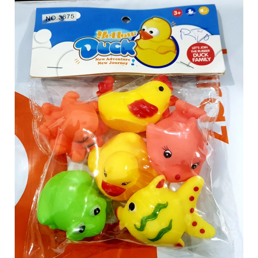 Chu Chu Bath Toys for Baby Non-Toxic Toddler Set Multi Color-6 PCs