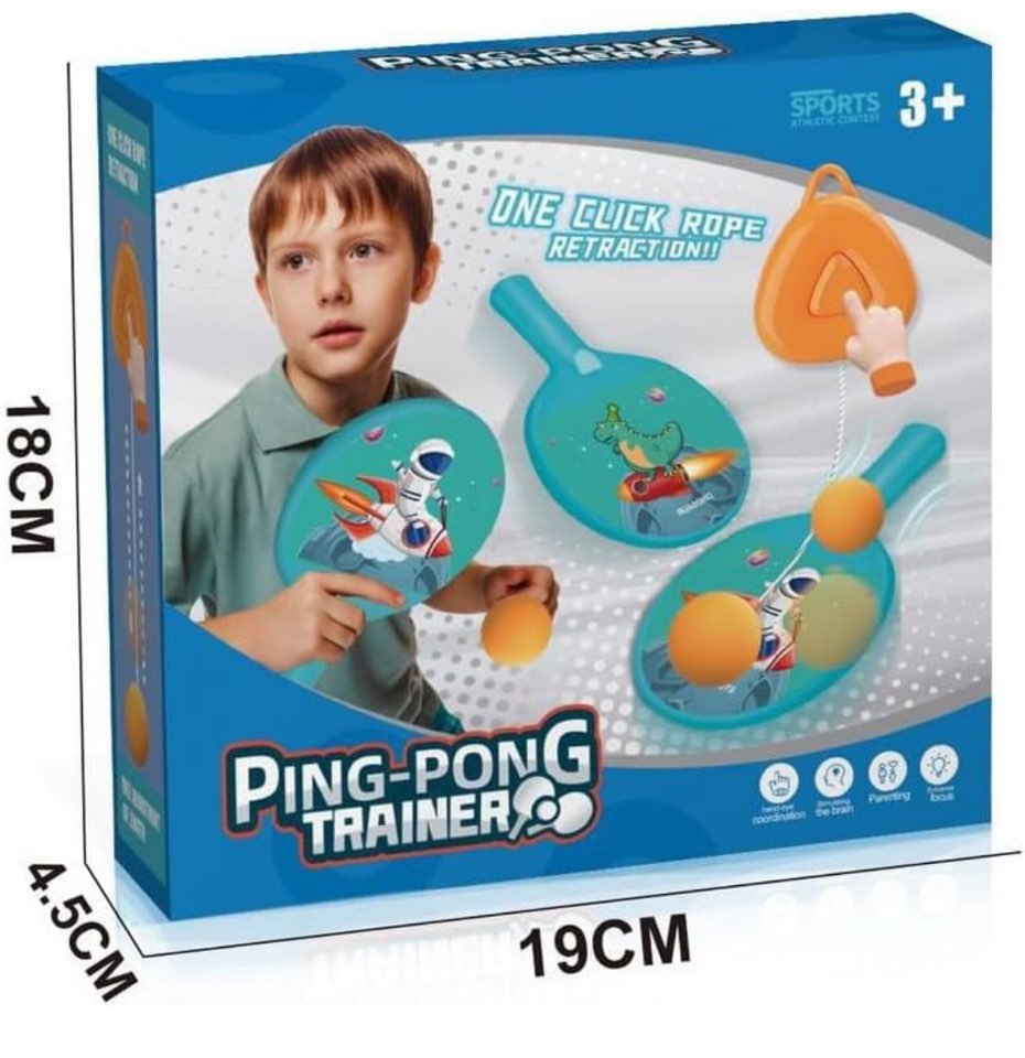 Kids Ping Pong Game Set – Table Tennis Toy with Paddles, Balls & Retractable Net – Indoor & Outdoor Play