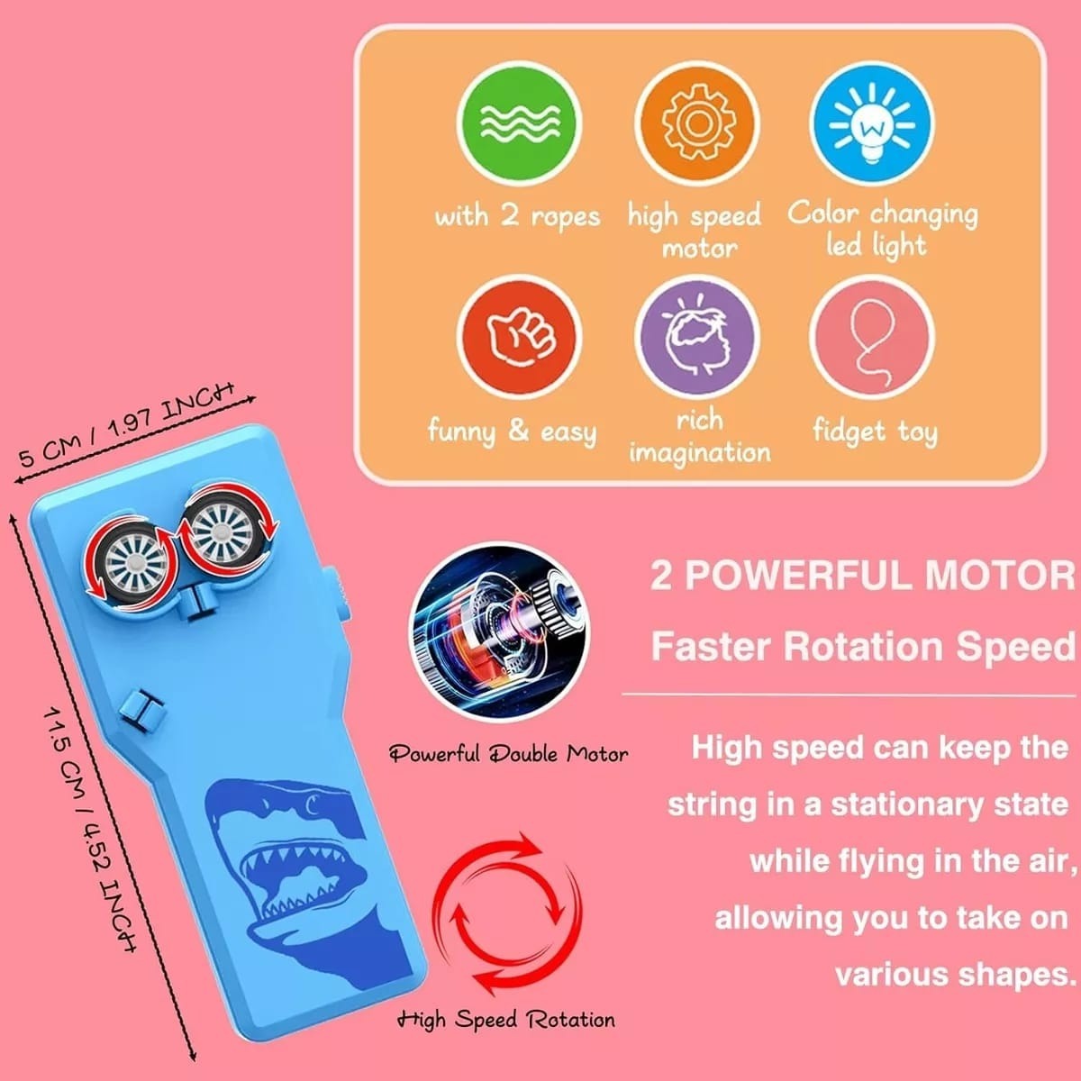 Electric Rope Launcher Toy – Flying String Launcher for Kids