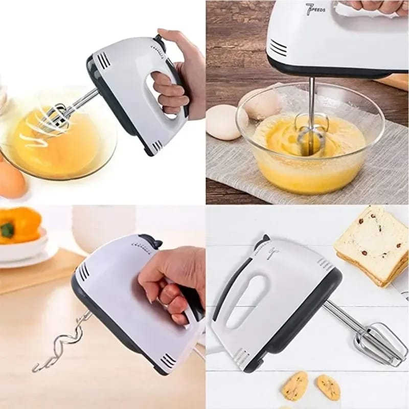 Electric Hand Mixer Egg Beater Machine | Handheld Cake Beater & Blender for Baking, Whipping & Mixing – 7 Speed Adjustable Kitchen Beater