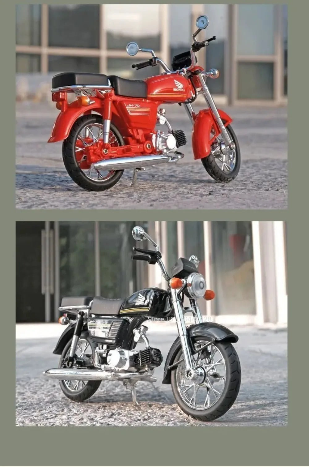 1:12 Diecast Honda CD 70 Bike Model – Metal Motorcycle Toy