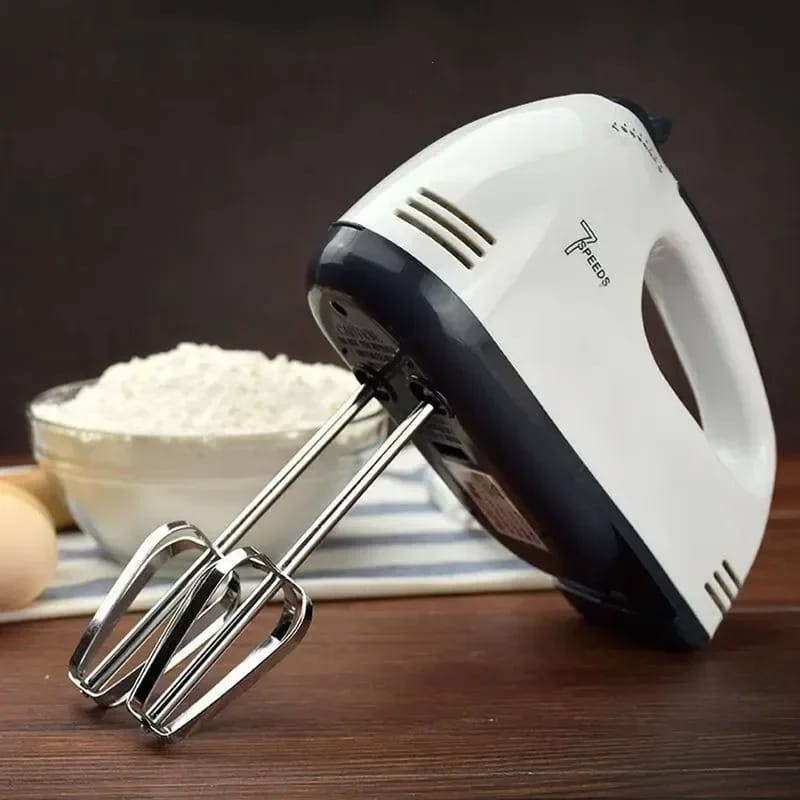 Electric Hand Mixer Egg Beater Machine | Handheld Cake Beater & Blender for Baking, Whipping & Mixing – 7 Speed Adjustable Kitchen Beater
