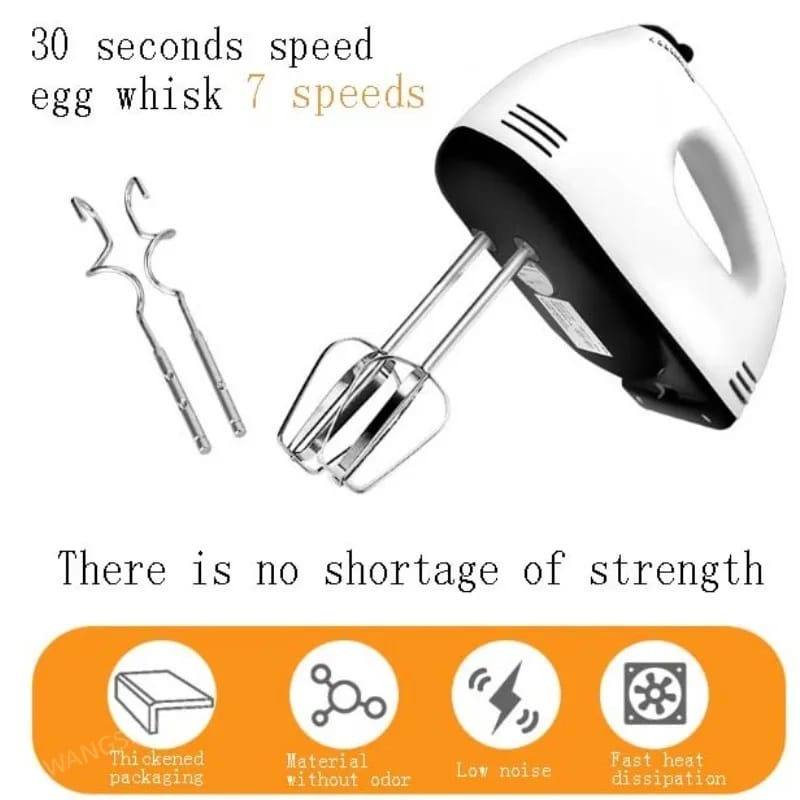 Electric Hand Mixer Egg Beater Machine | Handheld Cake Beater & Blender for Baking, Whipping & Mixing – 7 Speed Adjustable Kitchen Beater