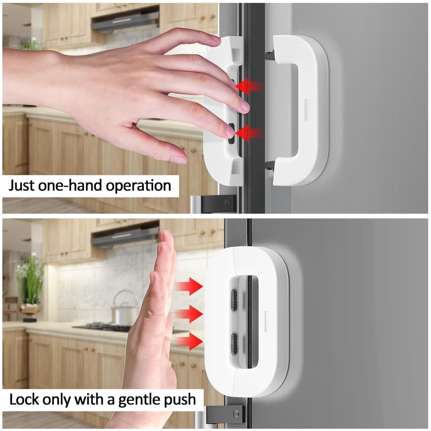 Fridge Door Lock for Kids – Safety Lock Clip with Strong Adhesive | Baby Proof Refrigerator Lock