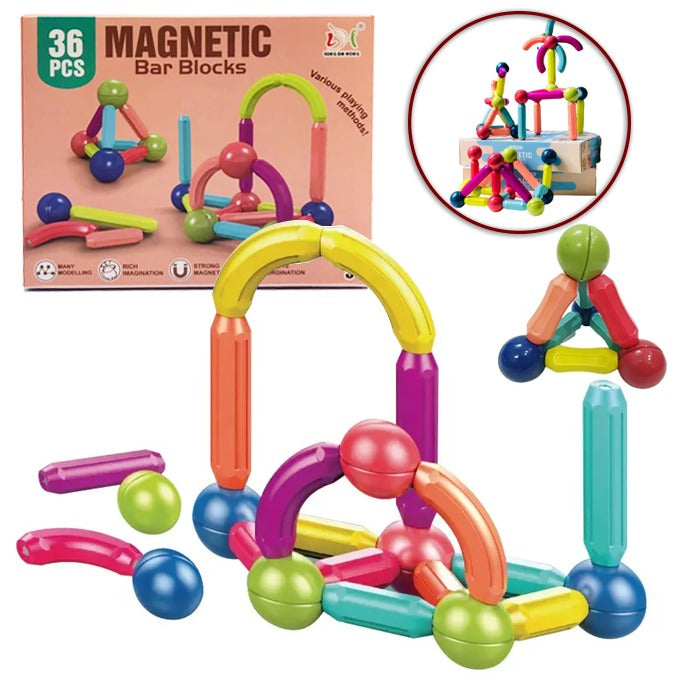 Magnetic Blocks for Kids – 25/36/42/64 PCS Magnetic Tiles Building Set for Toddlers & Preschoolers | STEM Educational Toy for Boys & Girls Ages 3+