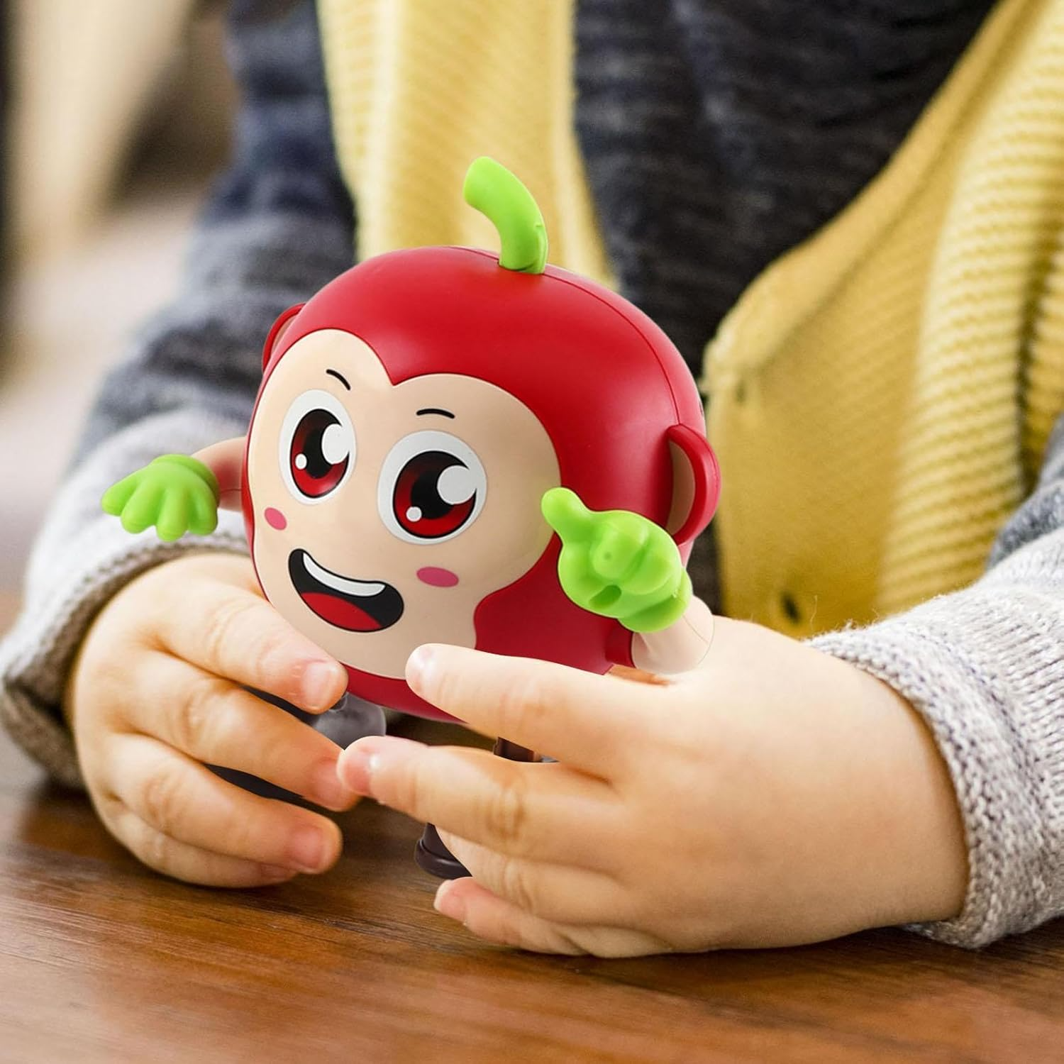 Dancing Apple Monkey Toy with Music & Flashing Lights | Interactive Musical Monkey Toy for Kids – Fun Dancing Toy Gift