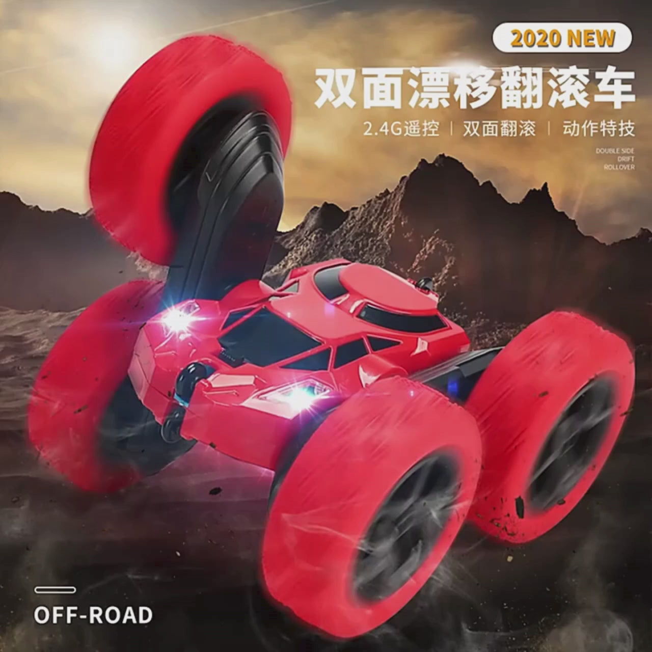 RC Stunt Car with Remote Control – 360° Spins & Flips Toy